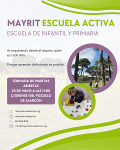 Jornada puertas abiertas Mayrit Escuela Activa 23 de mayo de 2026